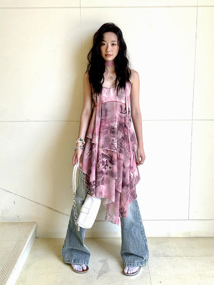 "Midsummer Coast" Rhinestone Embroidery Bootcut Flared Jeans【s0000013406】