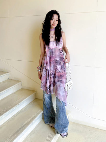 "Midsummer Coast" Rhinestone Embroidery Bootcut Flared Jeans【s0000013406】