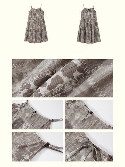 "Twilight Roaming" Patchwork Pattern Cami Dress【s0000013412】