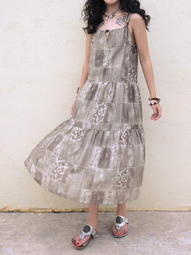 "Twilight Roaming" Patchwork Pattern Cami Dress【s0000013412】