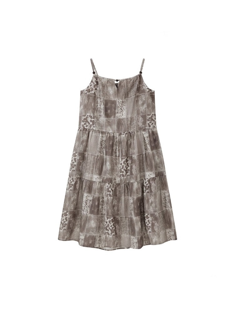 "Twilight Roaming" Patchwork Pattern Cami Dress【s0000013412】