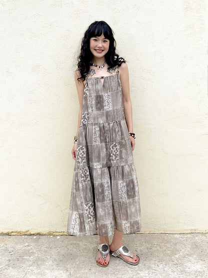 "Twilight Roaming" Patchwork Pattern Cami Dress【s0000013412】