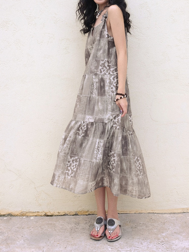 "Twilight Roaming" Patchwork Pattern Cami Dress【s0000013412】