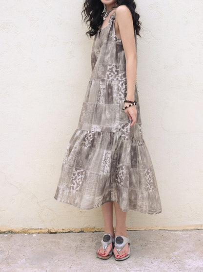 "Twilight Roaming" Patchwork Pattern Cami Dress【s0000013412】