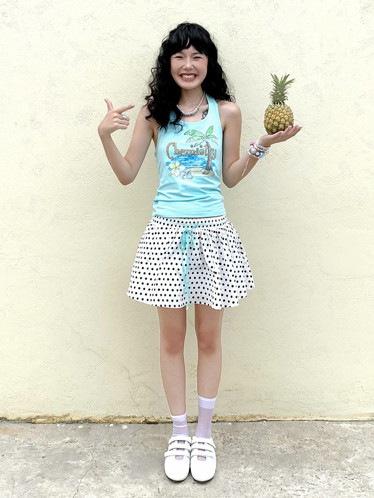 Polka Dot Pleats Culottes【s0000013413】