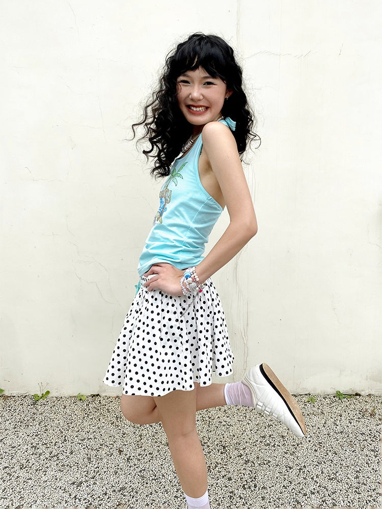 Polka Dot Pleats Culottes【s0000013413】