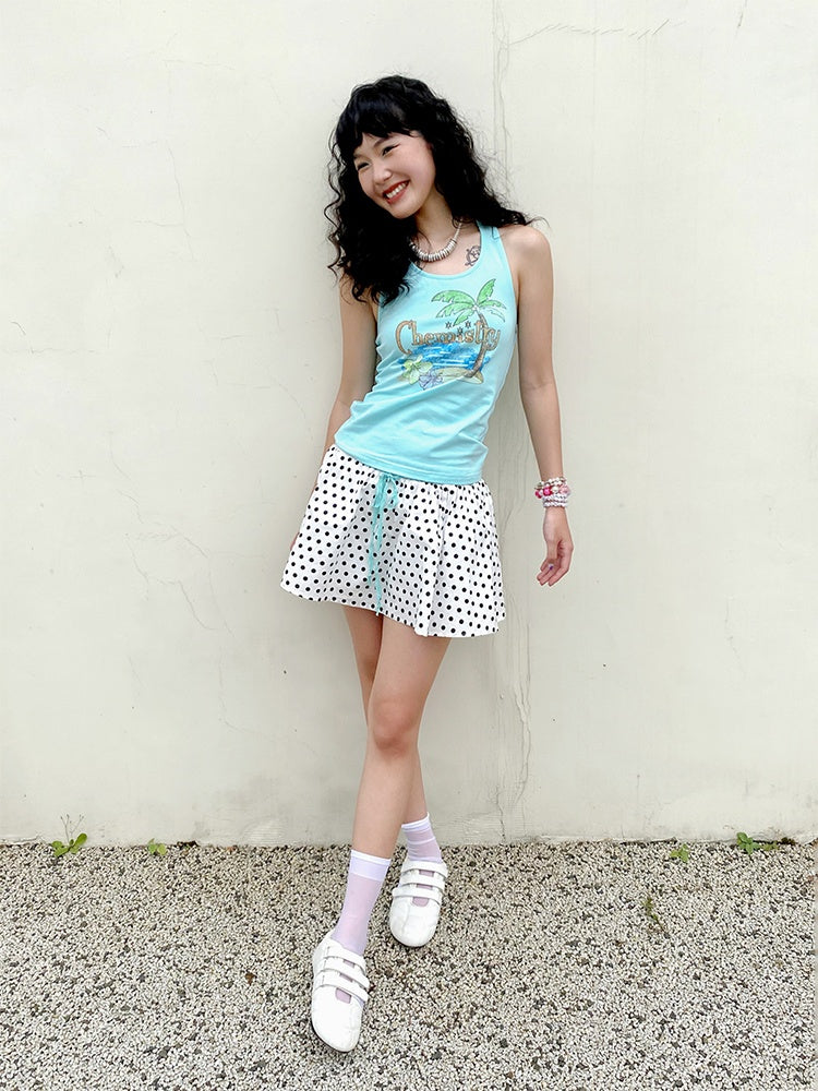 Polka Dot Pleats Culottes【s0000013413】