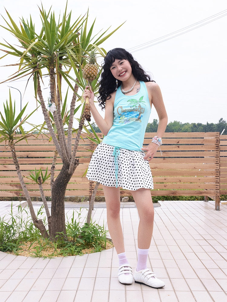Polka Dot Pleats Culottes【s0000013413】