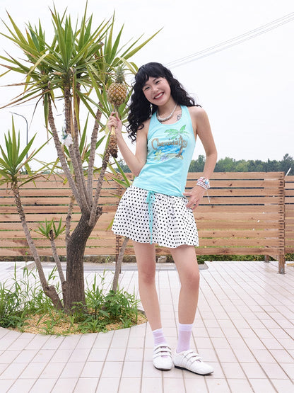 Polka Dot Pleats Culottes【s0000013413】