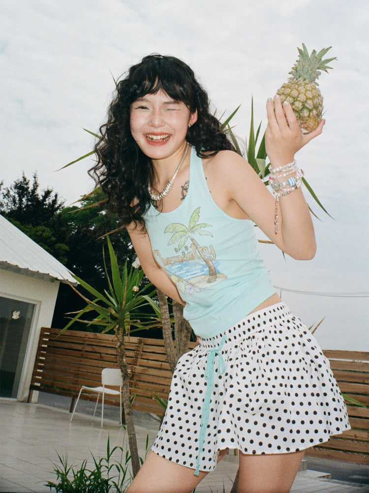 Polka Dot Pleats Culottes【s0000013413】