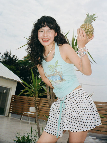 Polka Dot Pleats Culottes【s0000013413】