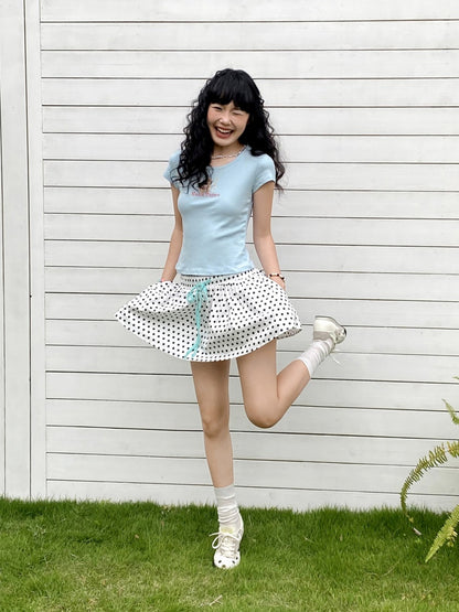 Polka Dot Pleats Culottes【s0000013413】