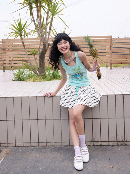 Polka Dot Pleats Culottes【s0000013413】