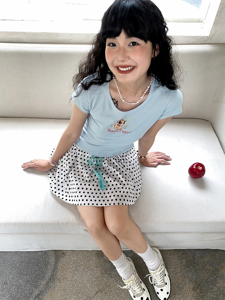 Polka Dot Pleats Culottes【s0000013413】