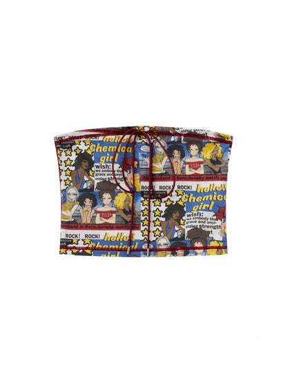 "Shibuya Beauty" Manga Print Bandeau【s0000013414】
