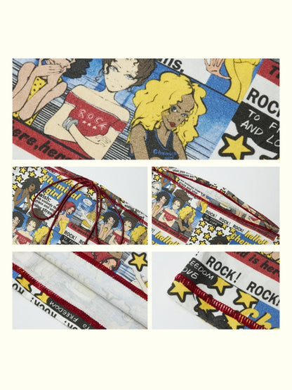 "Shibuya Beauty" Manga Print Bandeau【s0000013414】