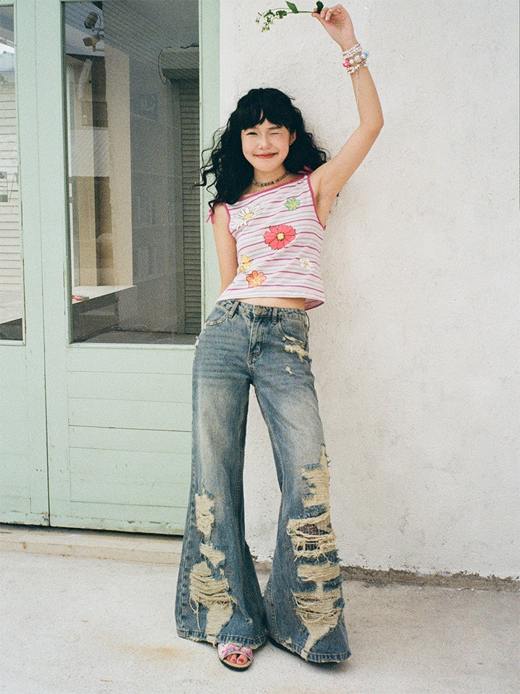 "Wild Daisy" Striped Camisole【s0000013419】