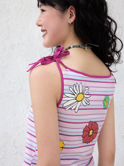 "Wild Daisy" Striped Camisole【s0000013419】