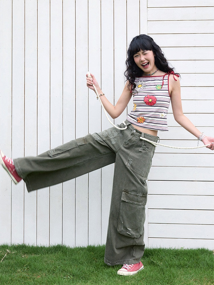"Wild Daisy" Striped Camisole【s0000013419】