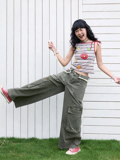 "Wild Daisy" Striped Camisole【s0000013419】