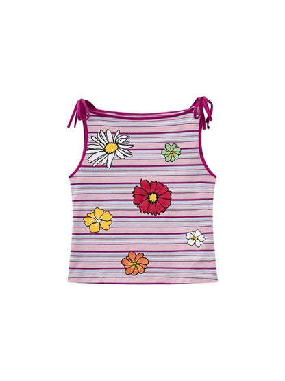 "Wild Daisy" Striped Camisole【s0000013419】