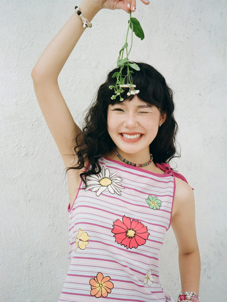 "Wild Daisy" Striped Camisole【s0000013419】
