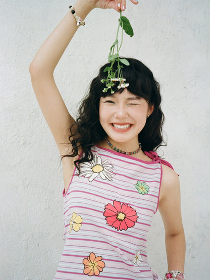 "Wild Daisy" Striped Camisole【s0000013419】