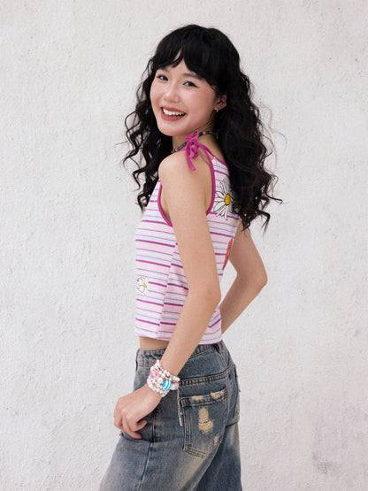 "Wild Daisy" Striped Camisole【s0000013419】