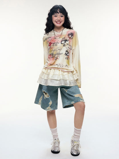 "Love in Fog Harbor" Cake Short Skirt【s0000013420】
