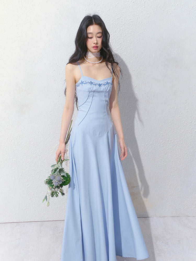[Girl's Prayer] Original French Embroidery Lace Waist A-Line Camisole Dress【s0000013533】
