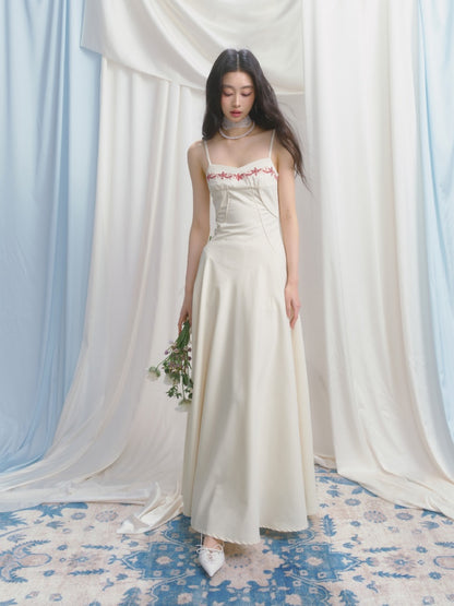 [Girl's Prayer] Original French Embroidery Lace Waist A-Line Camisole Dress【s0000013533】