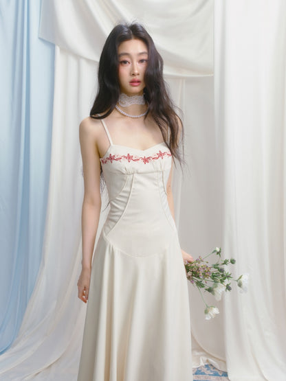 [Girl's Prayer] Original French Embroidery Lace Waist A-Line Camisole Dress【s0000013533】