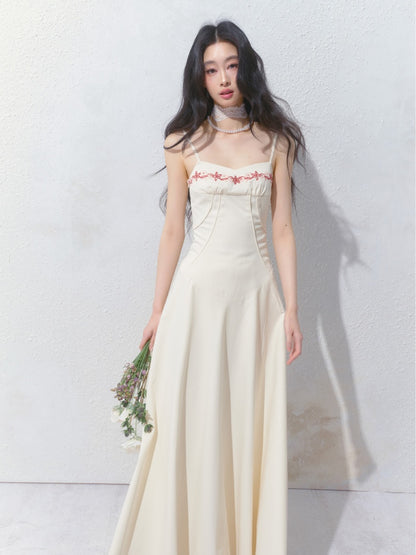 [Girl's Prayer] Original French Embroidery Lace Waist A-Line Camisole Dress【s0000013533】