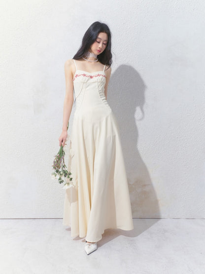 [Girl's Prayer] Original French Embroidery Lace Waist A-Line Camisole Dress【s0000013533】