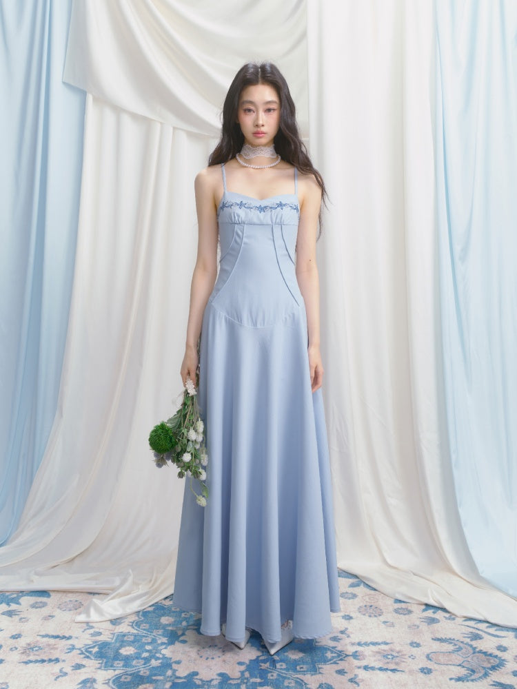 [Girl's Prayer] Original French Embroidery Lace Waist A-Line Camisole Dress【s0000013533】