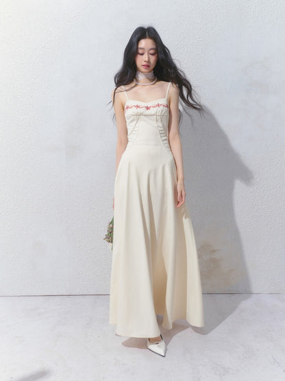 [Girl's Prayer] Original French Embroidery Lace Waist A-Line Camisole Dress【s0000013533】