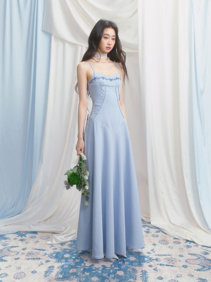 [Girl's Prayer] Original French Embroidery Lace Waist A-Line Camisole Dress【s0000013533】
