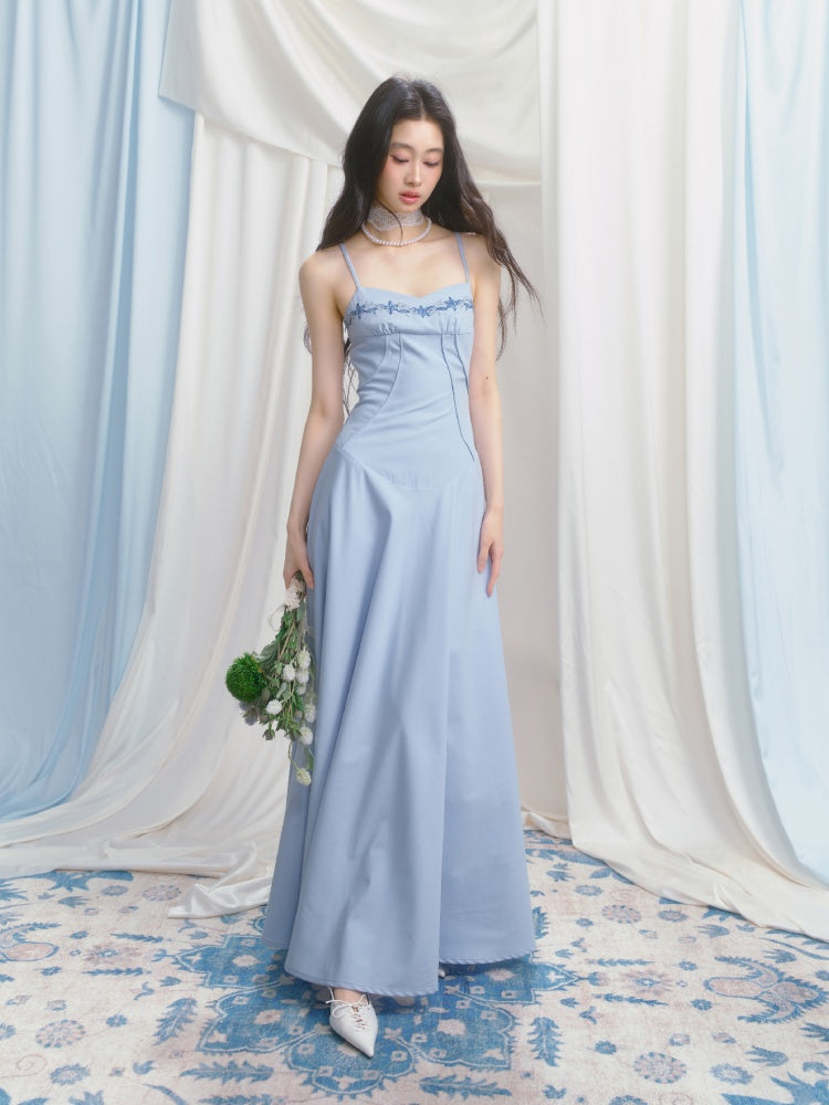 [Girl's Prayer] Original French Embroidery Lace Waist A-Line Camisole Dress【s0000013533】