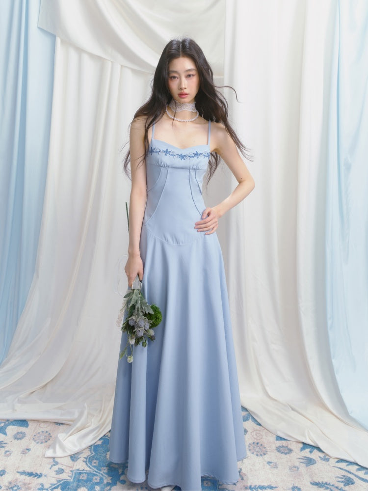 [Girl's Prayer] Original French Embroidery Lace Waist A-Line Camisole Dress【s0000013533】