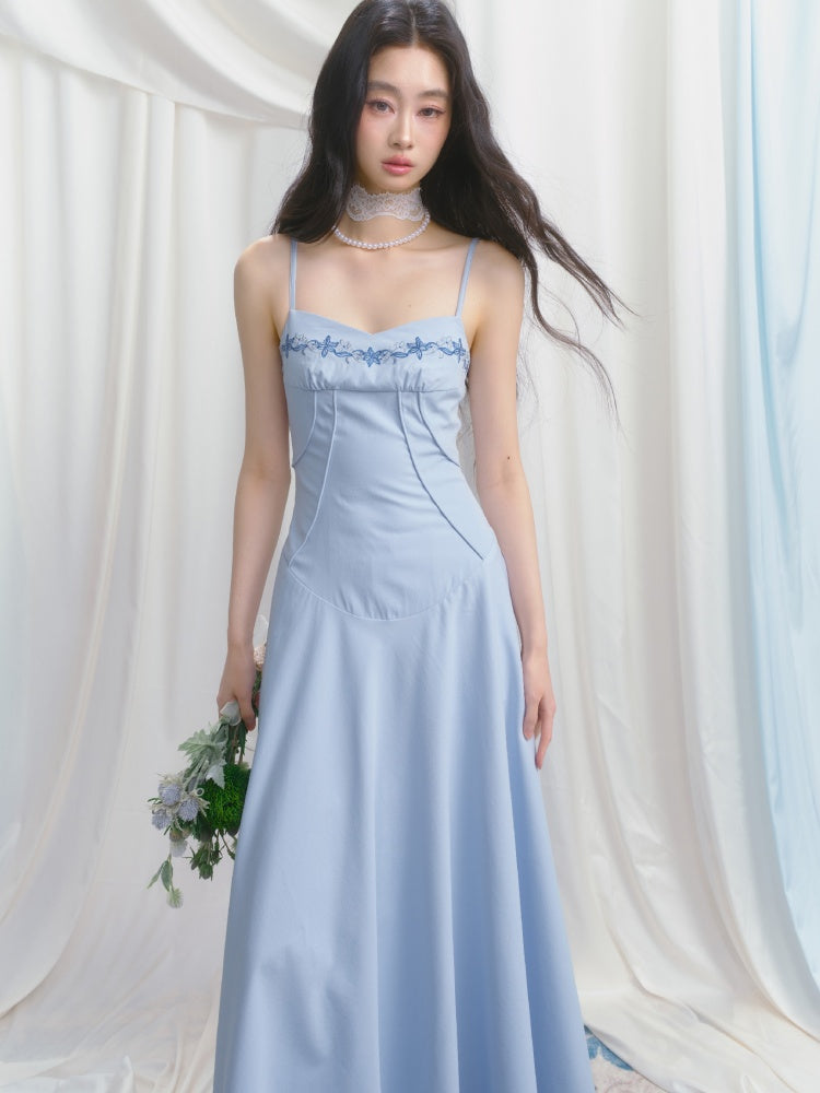 [Girl's Prayer] Original French Embroidery Lace Waist A-Line Camisole Dress【s0000013533】