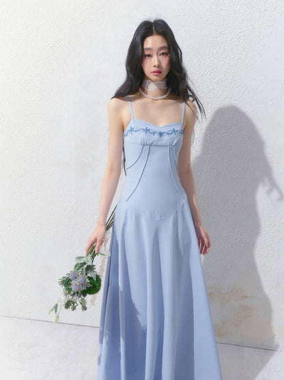 [Girl's Prayer] Original French Embroidery Lace Waist A-Line Camisole Dress【s0000013533】