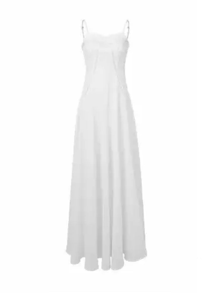 [Ivory Church] Original French Lace Ribbon Maxi A-Line Waist Dress & Shirt【s0000013534】