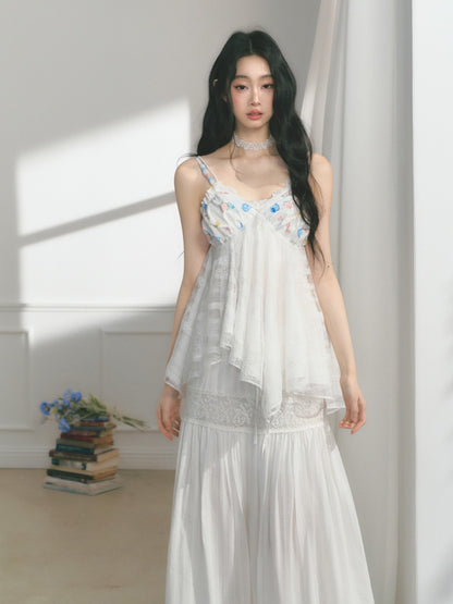[Island Memory] Original Printed Lace Soft & Comfortable Camisole【s0000013537】