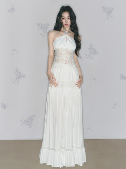[Mermaid Tears] Original Cut-Out Embroidery Jacquard Waist Slimming Tops【s0000013543】