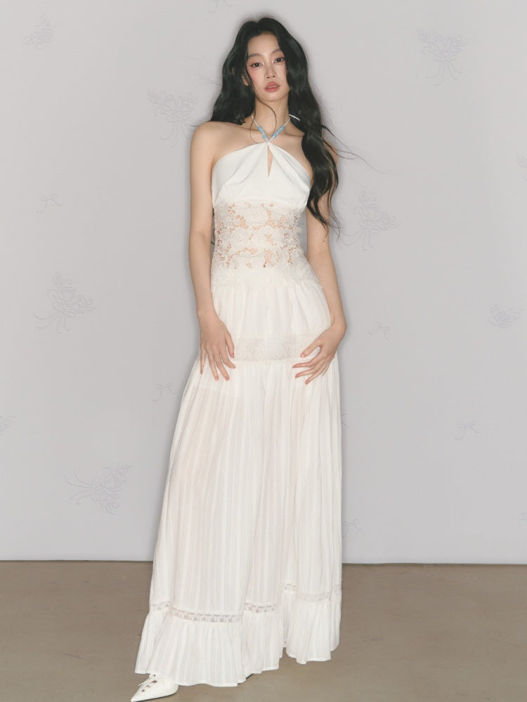 [Mermaid Tears] Original Cut-Out Embroidery Jacquard Waist Slimming Tops【s0000013543】