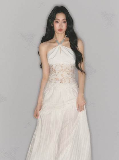 [Mermaid Tears] Original Cut-Out Embroidery Jacquard Waist Slimming Tops【s0000013543】