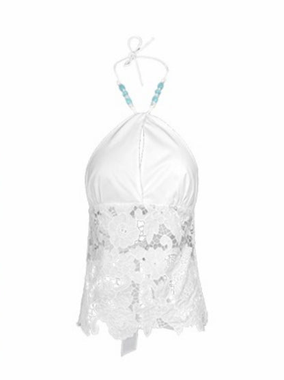 [Mermaid Tears] Original Cut-Out Embroidery Jacquard Waist Slimming Tops【s0000013543】
