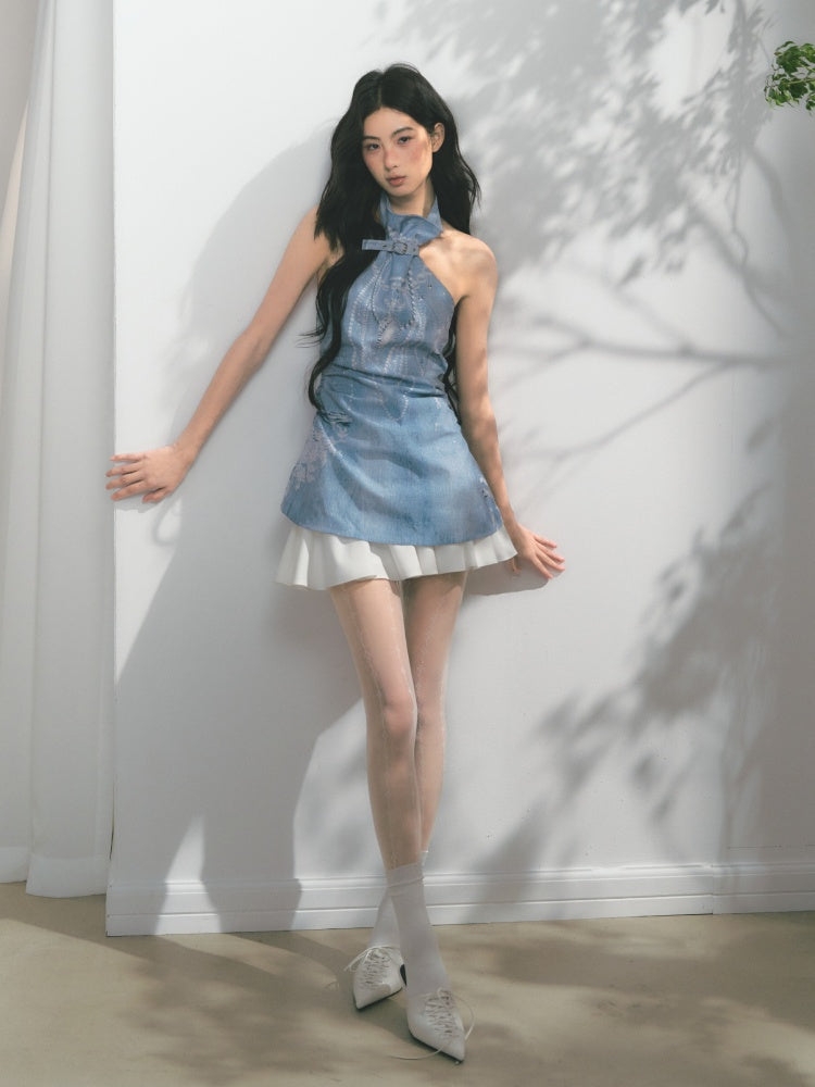 [Sea Of Time] Original Pleated Waist Slimming Camisole Tops【s0000013544】