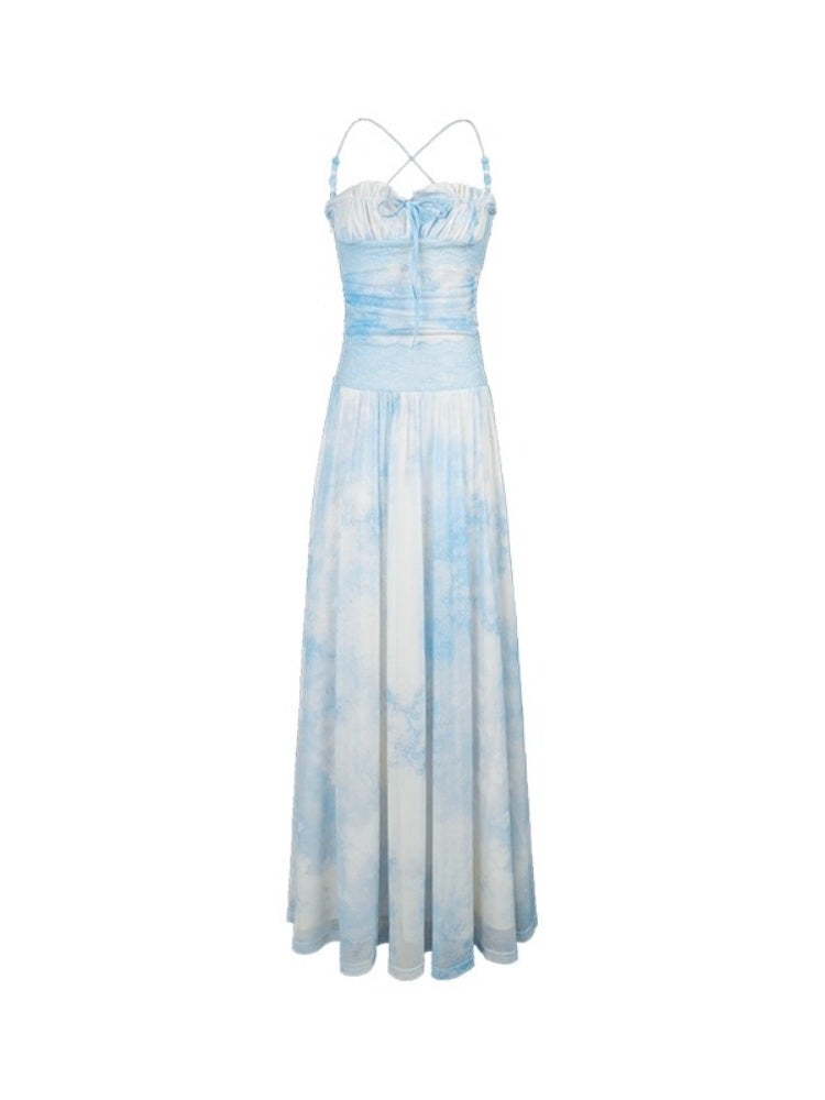 [Mint Paper] Original Blues Monet Beaded Design Fresh Slip Dress【s0000013545】