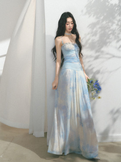 [Mint Paper] Original Blues Monet Beaded Design Fresh Slip Dress【s0000013545】